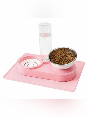 Elevated Pet Feeder with Water Dispenser